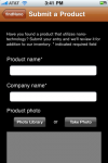 Product Submission Screen